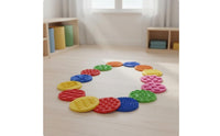 10 Pieces Touch-Sensitive Discs Set Versatile Play Textured Sensory Discs Non-Slip Textured Sensory Circle for Kids, Young Children, Kindergarten