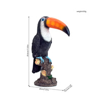 Toucan Figurine Garden Feel Bird Ornament Colorful for Balcony
