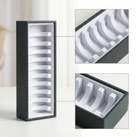 Rectangular Bangle Display Box Hard-Sided Bracelet Storage Box with Slots Slimline Jewelry Tray Compact for Collectors, Boutique Owners