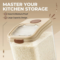 Airtight Food Storage Containers, Kitchen Storage, Dry Food Storage, Cereal Stor #variant:Transparent White