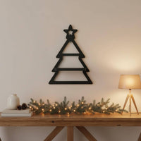 Wooden Christmas Shelf Decorative Home Decor Minimalist for Holiday Display