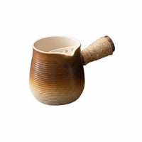 opening Flame Tea Kettle Dry Heat Clay Teapot with Lid Rustic Chinese Style Drinkware for Campfire
