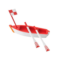 Wooden Boat Ornament Painted Finish Decorative Home Decor