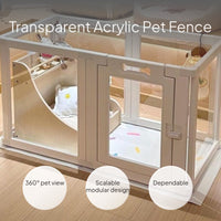 Acrylic Pet Playpen Transparent Dog Fence Indoor Use