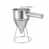 Stainless Steel Batter Dispenser Stainless Steel Batter Funnel Stand Included Syrup Funnel Dispenser for Cooking