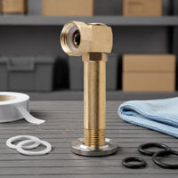 Hose Reel Swivel Elbow 90-Degree Brass Swivel Elbow Shiny Gold