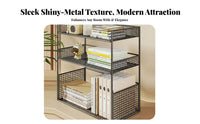 Multitier Desk book organizer Sturdy Construction Desktop Shelf Easy Assembly