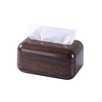 Wood Grain Finish Tissue Box Cover, Tabletop, New Chinese Style, Plastic