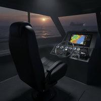Vessel Driver Seat with Armrests High Back Boat Seat Wear Resistant Driver Chair for Fishing Boats