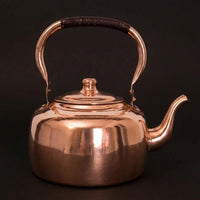 Copper Tea Kettle Polished Finish Stovetop Tea Kettle Curved Spout