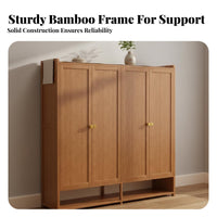 Freestanding Footwear Storage Unit Large Capacity Entryway Storage Cabinet Modern Minimalist Freestanding Shoe Rack with Doors for Hallway