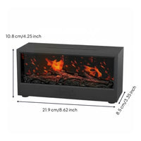 Fireplace Diffuser Control Flame Aroma Diffuser Silent Fireplace Humidifier for Bedroom