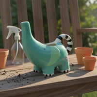 Elephant Watering Can Gift Idea Elephant Flower Pot Hand Painted for Living Room