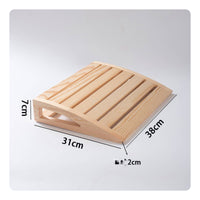S-Shaped Sauna Backrest Natural Wood Wooden Sauna Backrest Curved Shape