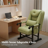 Highrear Recliner with Footrest Reclining Spinerest Adjustable Study Recliner Headrest Pillow Lumbar Spineing