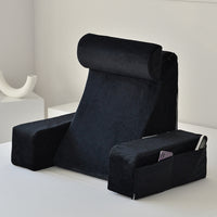 Wedge Pillow for Bed Headboard Back Support Reading Pillow with Armrests