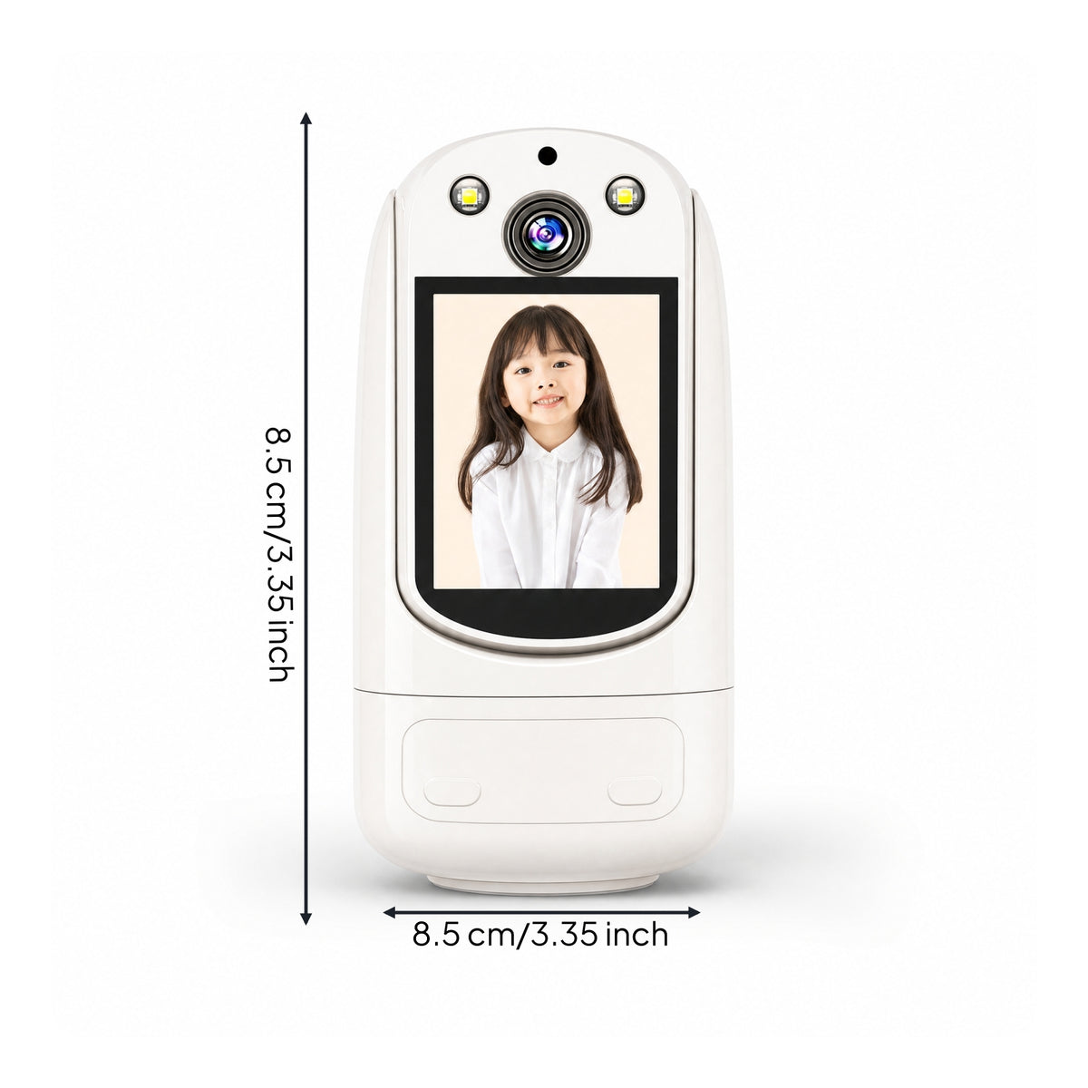 WiFi Camera with LCD Screen Indoor Smart Camera with Screen Wireless Full-Color for Pets, Nursery, Office