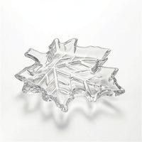 Crystal Maple Leaf Serving Tray Fall Maple Leaf Tray Clear Decorative for Hosts, Homeowners, Dining Table, Parties