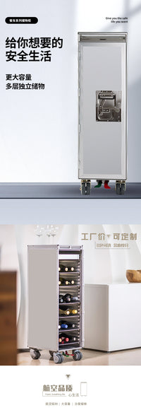 Aviation Food Cart Mobile Storage Cart with Door