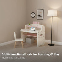 Adjustable kids' Desk and Chair Set Ergonomic Design children's Furniture