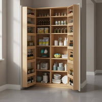Multi-Shelf Snack Cabinet Large Capacity Food Storage Cabinet Modern Design Cupboard for Dining Room