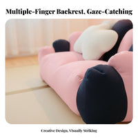 Single-Person Floor Sofa Mat-Inspired Design Pleated Armless Chair Sleepable Soft Fabric for Students, Young Adults, Bedroom