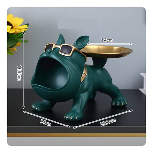 Resin Canine Key Bowl Modern Design Dog Tray Figurine Gift Idea for Living Room