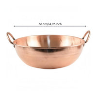 Copper Cooking Pot Uncoated Cookware Wide Mouth