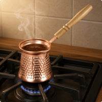 Turkish Coffee Pot Dimpled Drinkware Even Heat Distribution