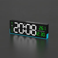 LED Digital Wall Clock Easy to Read Digital Wall Clock Lighted for Living Room, Home Office, Bedroom