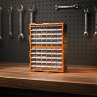 Stackable Parts Storage Box with Transparent Drawers Space-Saving Modular Drawer Organizer Plastic Storage Organizer with Drawers High Visibility for Hobbyists
