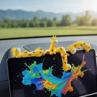 4 Pieces Giraffe Car Ornament Cute Giraffe Dashboard Decoration Playful Dashboard Ornament for Drivers, Animal Lovers