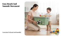 Lidded Wheeled Crate Large Capacity Household Storage Stackable for homeowners