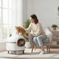 Large Capacity Smart Litter Box with App Control Safe Pet Supply for Living Room