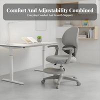 Kids Rolling Desk Chair With Wheels Ergonomic Seat 360-Degree Swivel for School