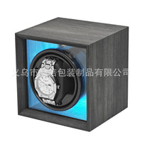Single Watch Winder with Floating Light Effect, Transparent Visible, Cyber Style, Ambient Light