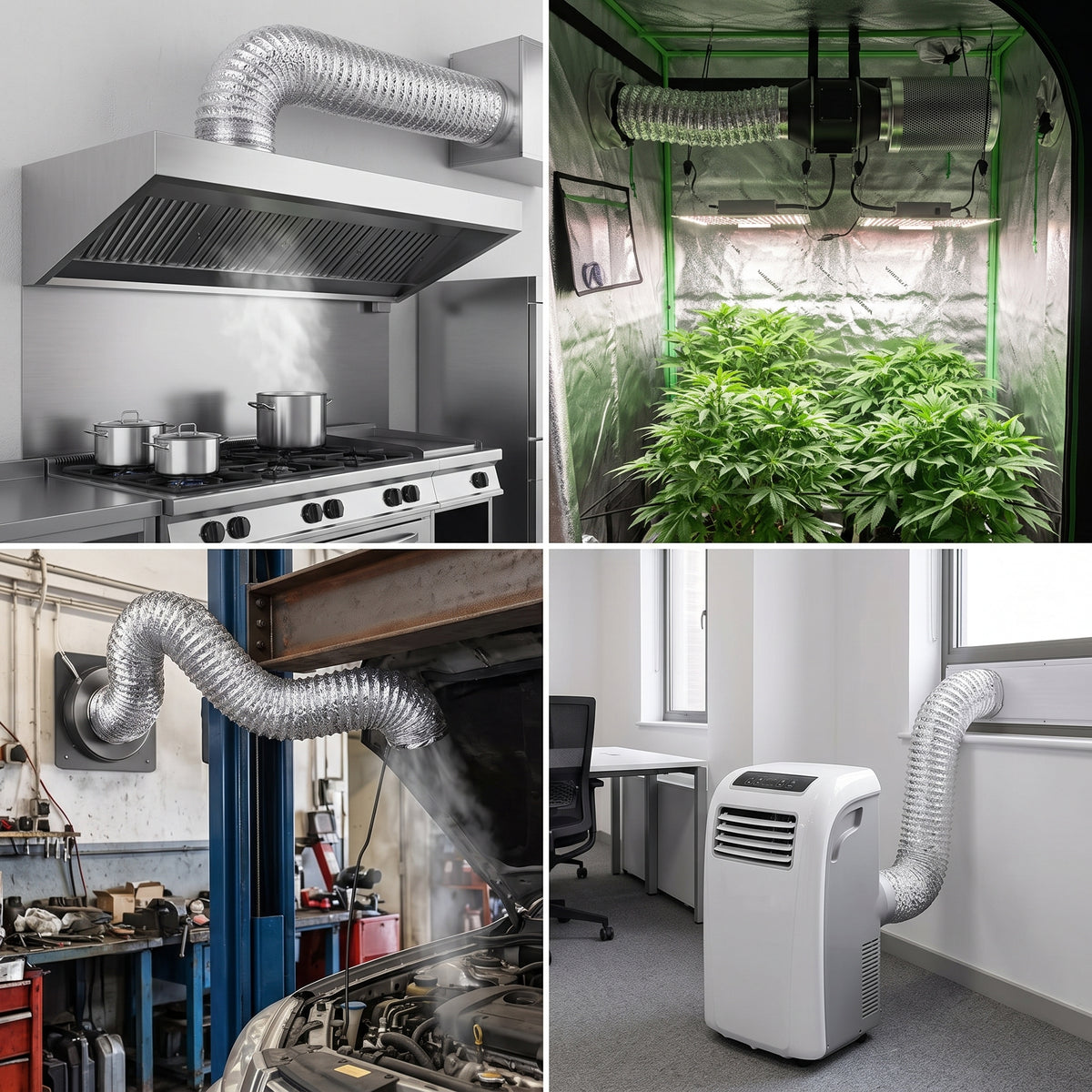 Kitchen Range Hood Exhaust Duct Flexible PVC Ventilation Pipe for Bathroom and Home