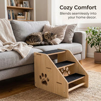 Dog Steps for Bed and Sofa with Non-Slip Surface, Pet Stairs for Small and Cats, Minimalist Design for Living Room Furniture