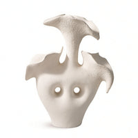 Flower Vessel with Cutouts Modern Sculptural Vase Elegant for Entryway, Office