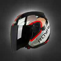 ABS Shell 3/4 Motorcycle Helmet Wind Protection Head Protector Clear Lens for Commuting