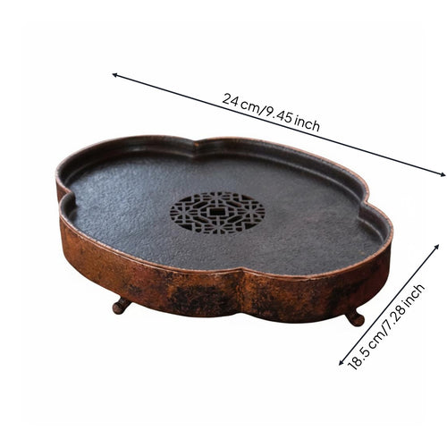 Copper Tea Tray Low-Silhouette Drainage Tea Tray Long-Lasting