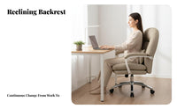 Reclining Chair with Footrest Thick Cushioning Highspine Reclining Seat with Footrest Ergonomic Design Padded Armrests