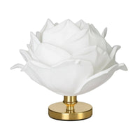 Decorative Lotus Flower Table Lamp Ambient Flower Table Lamp Warm Light Soft for Bedroom, Nightstand, Dorm Room, Reading Corner