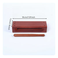 Wood Block Mallet Set Sturdy with Striker Stick Hollow Body Slotted Wood Block Musical Instrument One-Piece Design