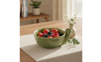 Bowl with Drain Outlet Glossy Fruit Bowl Sturdy for Dining Room