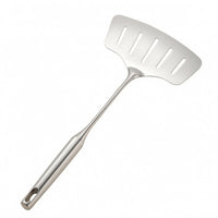 Slotted Fish Brushed Silver Slotted Turner One Piece Style Kitchen Tool