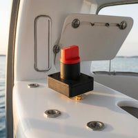 Black Housing Rotary Ignition Switch Red Knob Panel Mount Ignition Switch Metal Terminals Electrical Part Mounting Holes
