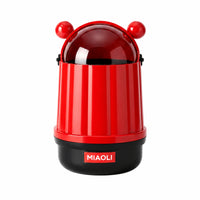 Translucent Lid Bear Trash Can Glossy Lidded Trash Can Domed Top Home Decor for Indoor