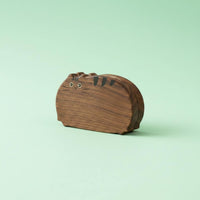 Cat Shaped Jewelry Box Wood Wooden Cat Trinket Box Portable Personal Organizer for Dresser