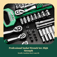 Ratchet Socket Wrench Set, Quick Release Mechanism, Multi-Functional Hand Tool Kit for Auto Repair, Home Maintenance, Motorcycles